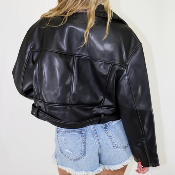 Lioness Staten Island Faux Leather Jacket - Black - Picture 2 of 9